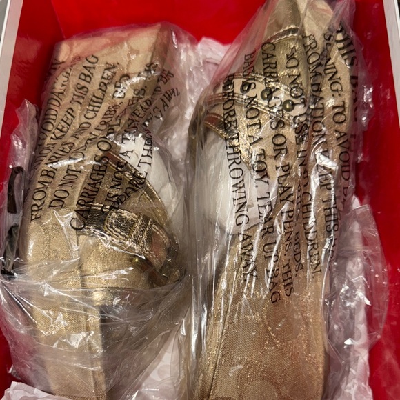 Coach Gold Wedges - Picture 1 of 5